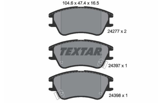 Brake Pad Set, disc brake 2427701 Textar