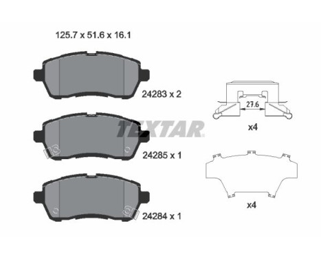 Brake Pad Set, disc brake 2428303 Textar