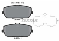 Brake pad set, disc brake 2429801 Textar