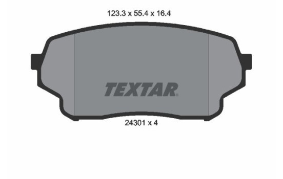 Brake Pad Set, disc brake 2430101 Textar