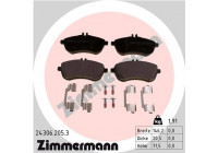 Brake Pad Set, disc brake 24306.205.3 Zimmermann