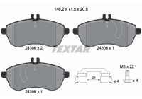 Brake Pad Set, disc brake 2430602 Textar