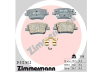 Brake pad set, disc brake 24312.160.2 Zimmermann