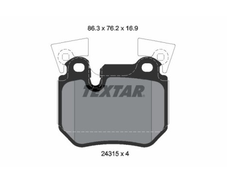 Brake Pad Set, disc brake 2431501 Textar, Image 2