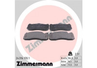 Brake Pad Set, disc brake 24316.170.1 Zimmermann
