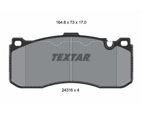 Brake Pad Set, disc brake 2431601 Textar, Image 2
