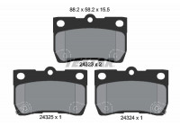 Brake Pad Set, disc brake 2432301 Textar