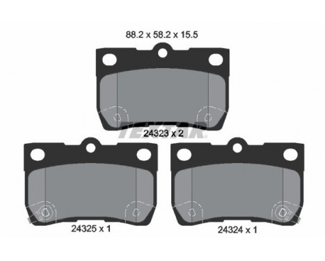 Brake Pad Set, disc brake 2432301 Textar