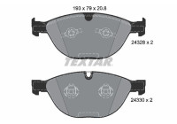 Brake pad set, disc brake 2432801 Textar
