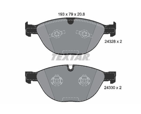 Brake pad set, disc brake 2432801 Textar