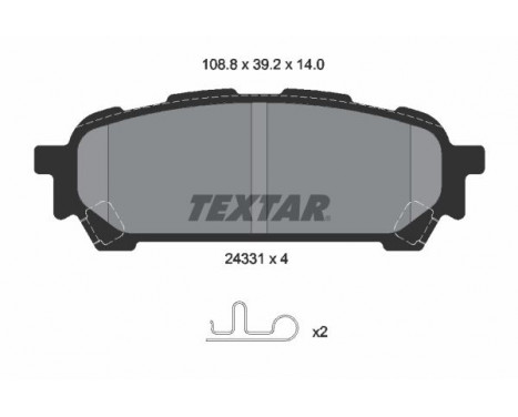 Brake Pad Set, disc brake 2433101 Textar