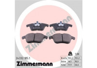 Brake Pad Set, disc brake 24332.185.1 Zimmermann