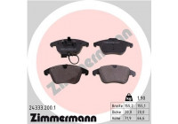 Brake Pad Set, disc brake 24333.200.1 Zimmermann