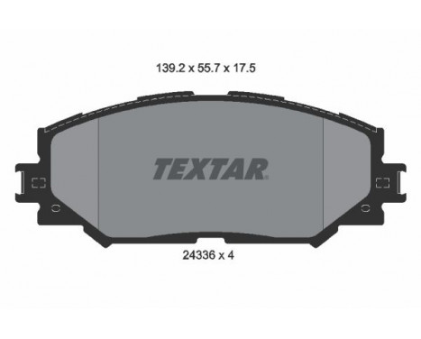 Brake Pad Set, disc brake 2433601 Textar, Image 2