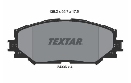 Brake Pad Set, disc brake 2433601 Textar, Image 2