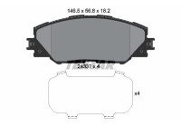 Brake Pad Set, disc brake 2433701 Textar