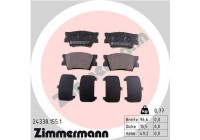 Brake Pad Set, disc brake 24338.155.1 Zimmermann