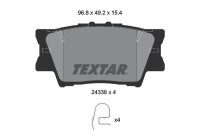 Brake Pad Set, disc brake 2433801 Textar