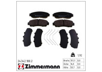 Brake Pad Set, disc brake 24342.180.2 Zimmermann
