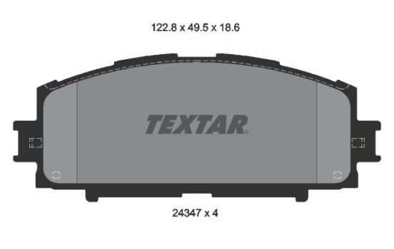 Brake Pad Set, disc brake 2434701 Textar