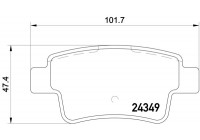 Brake Pad Set, disc brake 2434903 Textar