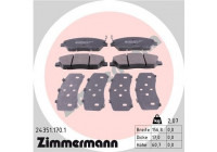 Brake Pad Set, disc brake 24351.170.1 Zimmermann