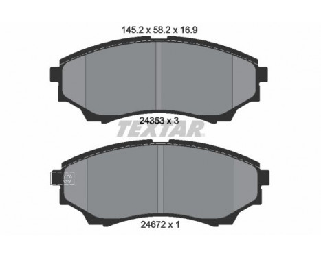 Brake Pad Set, disc brake 2435301 Textar