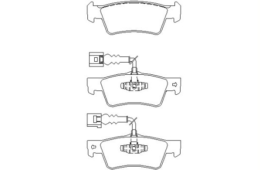 Brake Pad Set, disc brake 2436701 Textar