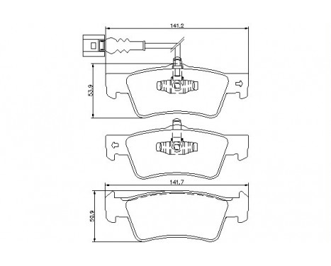 Brake Pad Set, disc brake 2436801 Textar