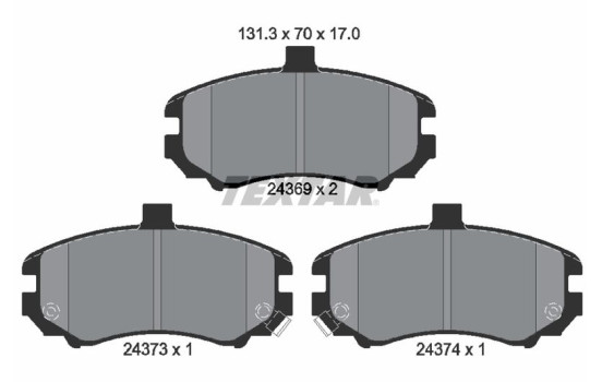 Brake Pad Set, disc brake 2436901 Textar