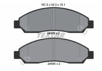 Brake pad set, disc brake 2437001 Textar