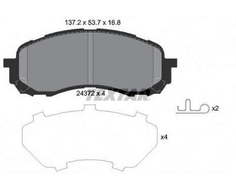 Brake Pad Set, disc brake 2437201 Textar