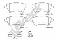 Brake pad set, disc brake 24391 00 701 00 Breck