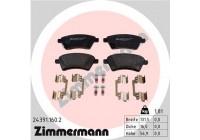 Brake Pad Set, disc brake 24391.160.2 Zimmermann
