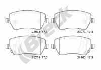 Brake pad set, disc brake 24403 00 702 00 Breck