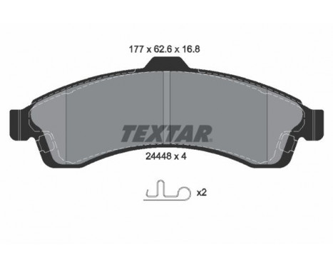 Brake Pad Set, disc brake 2444801 Textar, Image 2