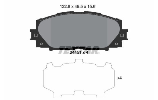 Brake Pad Set, disc brake 2445101 Textar