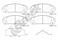 Brake pad set, disc brake 24452 00 551 00 Breck
