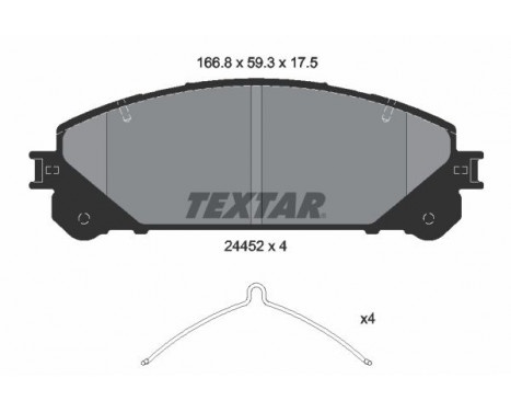 Brake Pad Set, disc brake 2445201 Textar