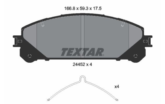 Brake Pad Set, disc brake 2445201 Textar