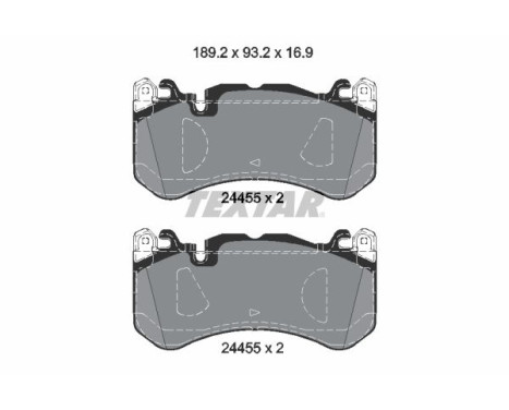 Brake pad set, disc brake 2445503 Textar