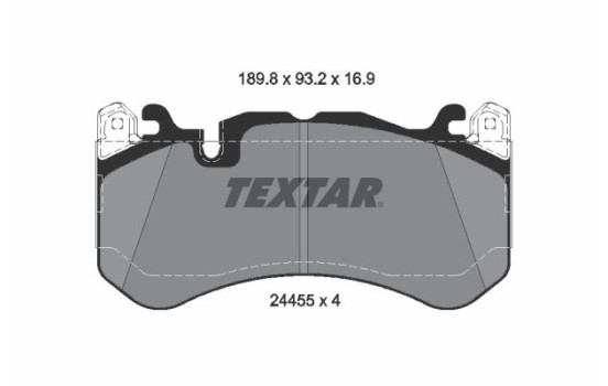 Brake pad set, disc brake 2445505 Textar
