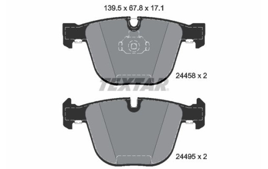 Brake Pad Set, disc brake 2445801 Textar