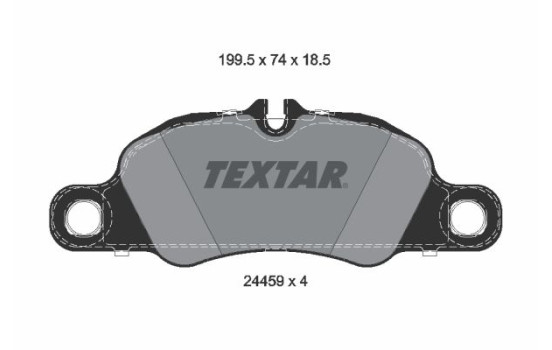 Brake pad set, disc brake 2445901 Textar