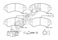 Brake pad set, disc brake 24467 00 653 20 Breck
