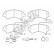 Brake pad set, disc brake 24467 00 703 10 Breck