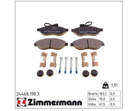 Brake Pad Set, disc brake 24468.190.3 Zimmermann, Image 4