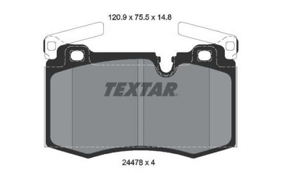 Brake Pad Set, disc brake 2447801 Textar