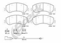 Brake pad set, disc brake 24484 00 703 10 Breck