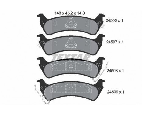 Brake Pad Set, disc brake 2450601 Textar